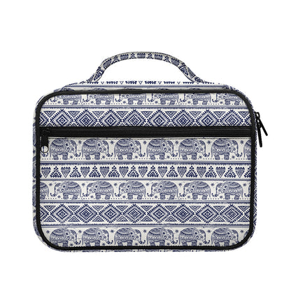 African Tribal Elephant Pattern Print Briefcase Bible Bag