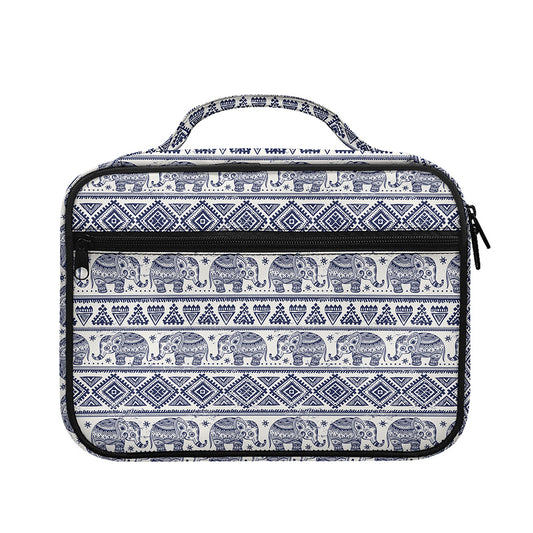 African Tribal Elephant Pattern Print Briefcase Bible Bag