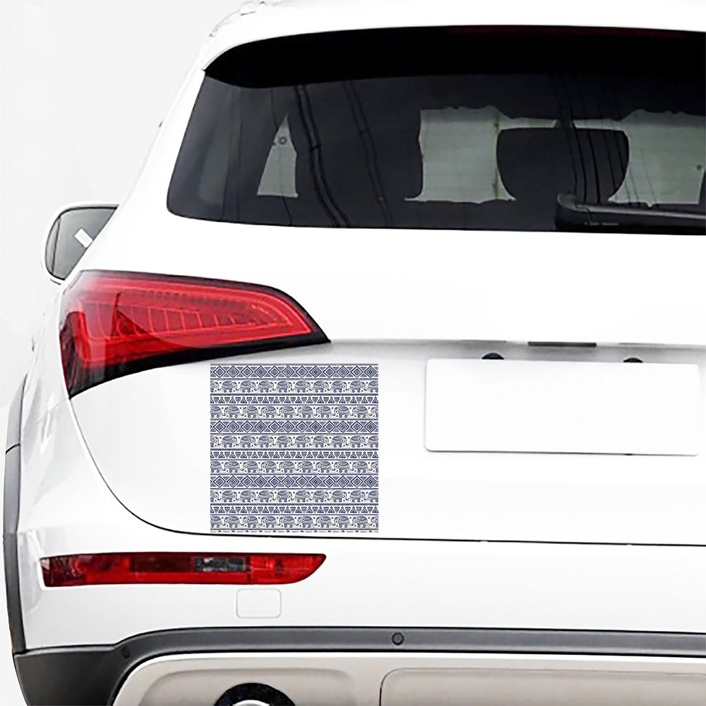 African Tribal Elephant Pattern Print Car Sticker
