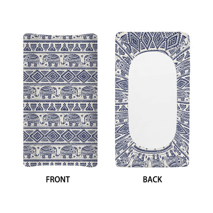 African Tribal Elephant Pattern Print Changing Pad Cover
