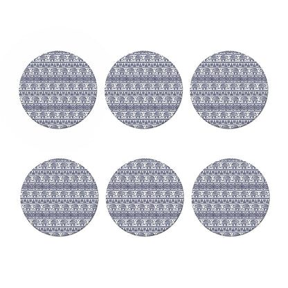 African Tribal Elephant Pattern Print Coaster Set