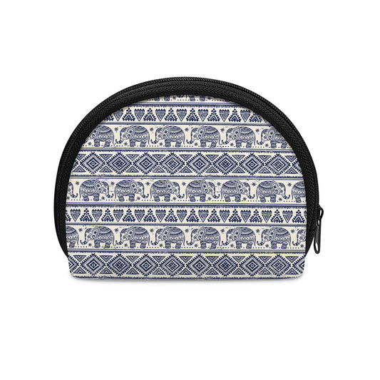 African Tribal Elephant Pattern Print Coin Purse
