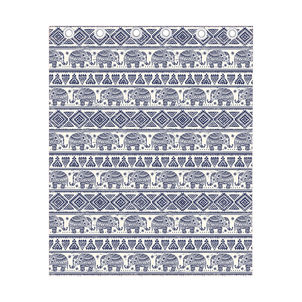 African Tribal Elephant Pattern Print Curtain