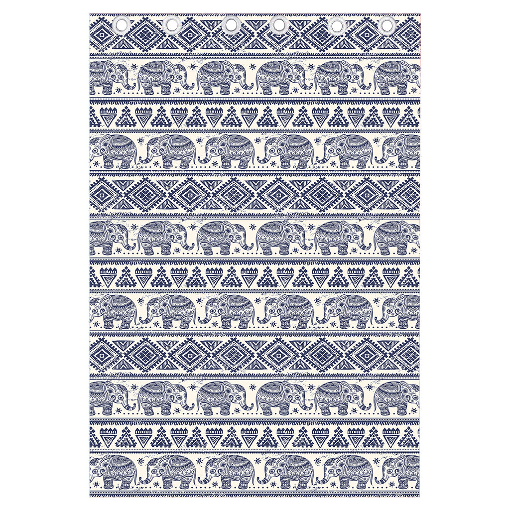 African Tribal Elephant Pattern Print Curtain