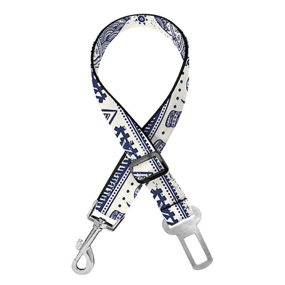 African Tribal Elephant Pattern Print Dog Seat Belt
