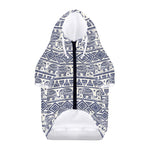 African Tribal Elephant Pattern Print Dog Zip Up Hoodie