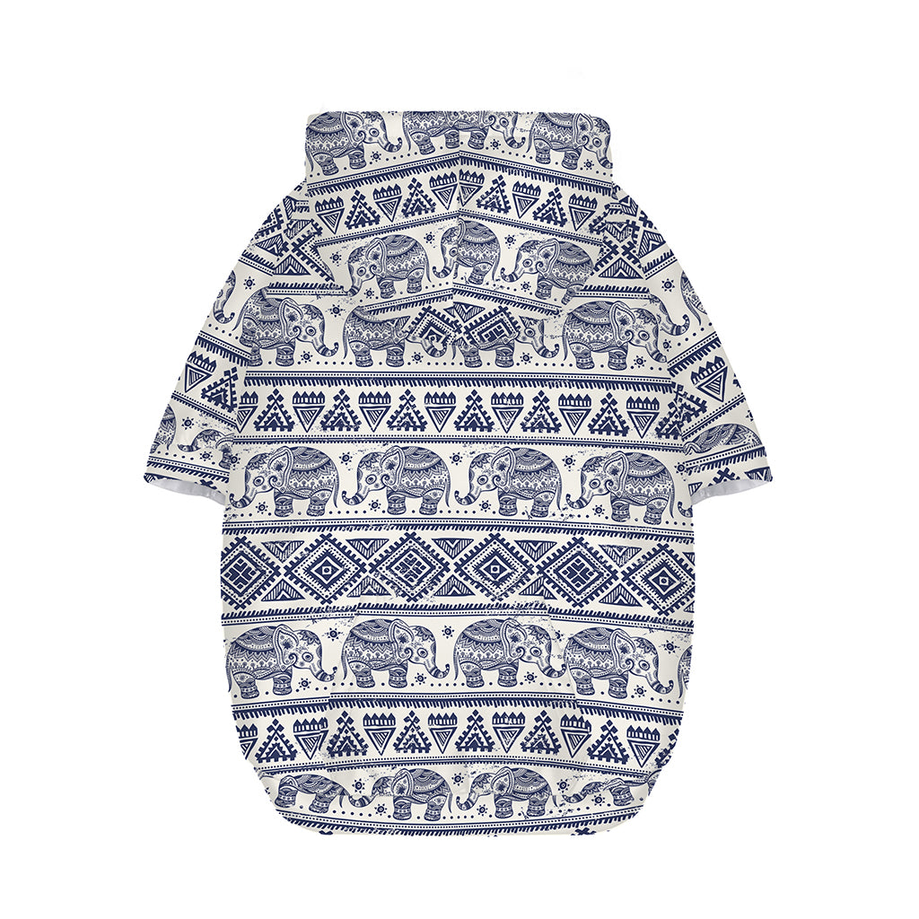 African Tribal Elephant Pattern Print Dog Zip Up Hoodie