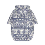 African Tribal Elephant Pattern Print Dog Zip Up Hoodie