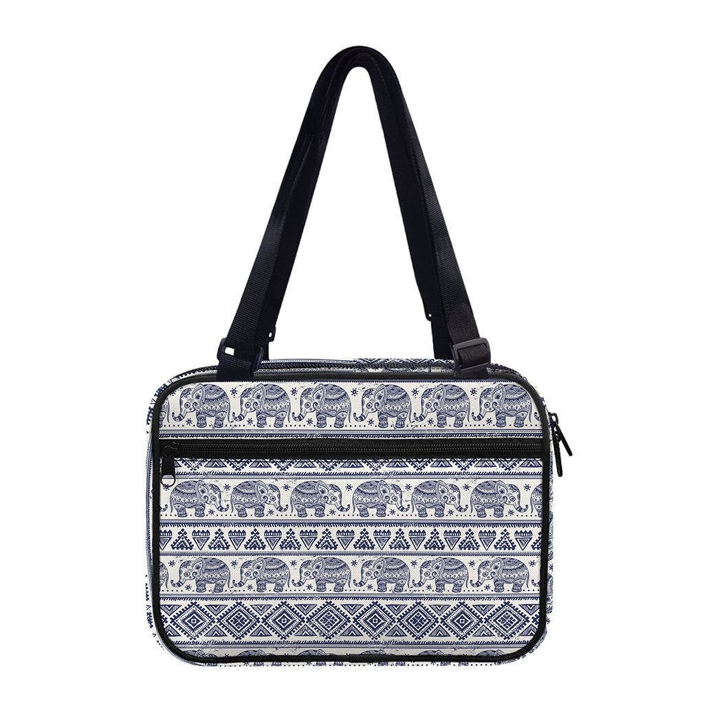 African Tribal Elephant Pattern Print Double Strap Bible Bag