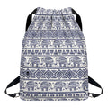 African Tribal Elephant Pattern Print Drawstring Backpack