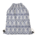 African Tribal Elephant Pattern Print Drawstring Bag