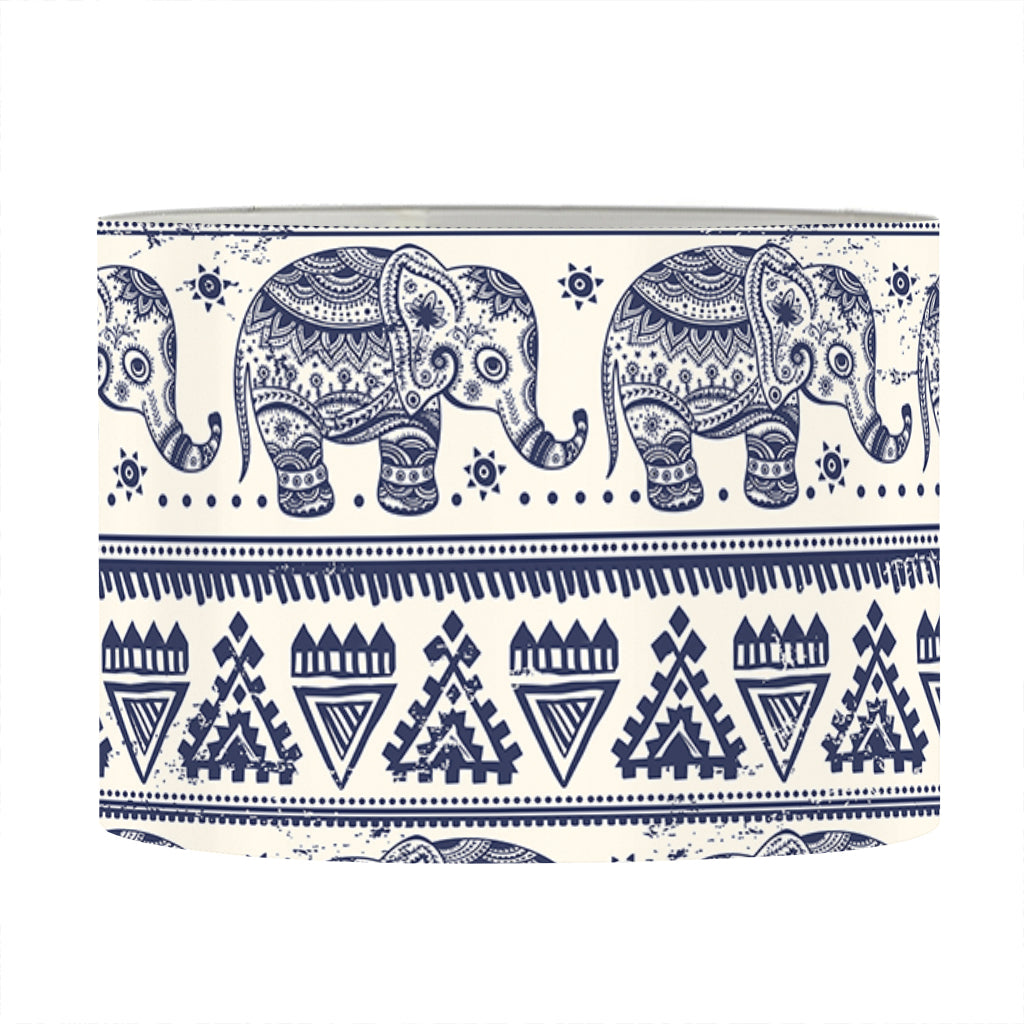 African Tribal Elephant Pattern Print Drum Lamp Shade