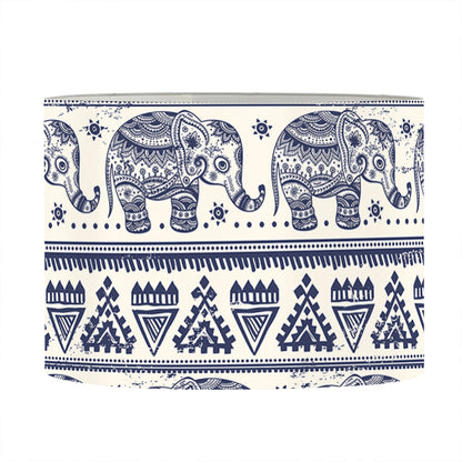 African Tribal Elephant Pattern Print Drum Lamp Shade