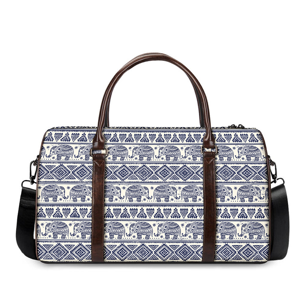 African Tribal Elephant Pattern Print Duffle Bag