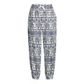 African Tribal Elephant Pattern Print Fleece Lined Knit Pants