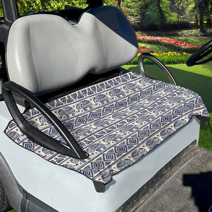 African Tribal Elephant Pattern Print Golf Cart Seat Cover