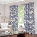 African Tribal Elephant Pattern Print Grommet Curtains