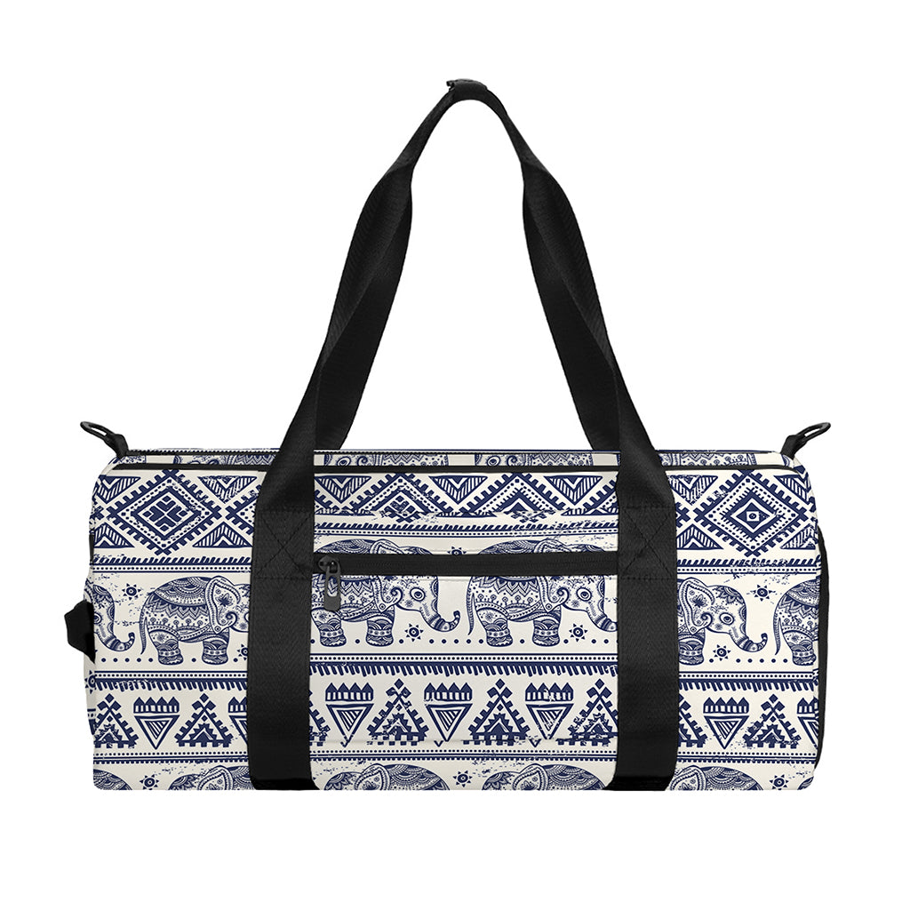 African Tribal Elephant Pattern Print Gym Bag