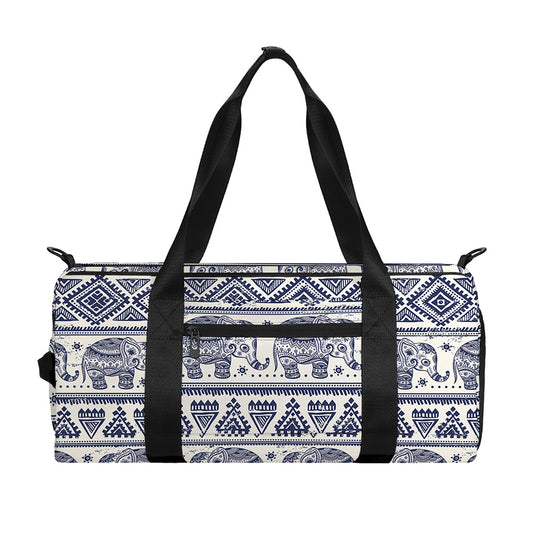 African Tribal Elephant Pattern Print Gym Bag