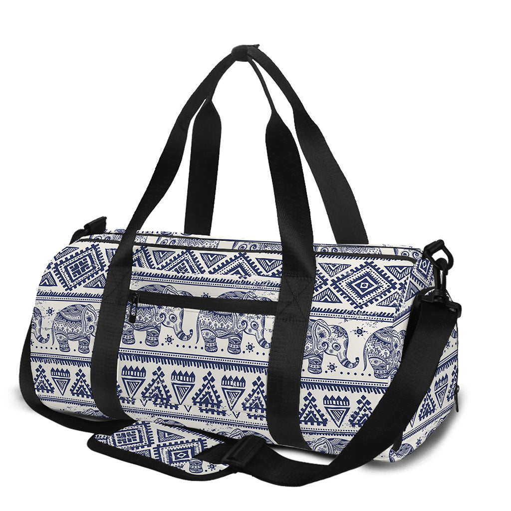 African Tribal Elephant Pattern Print Gym Bag