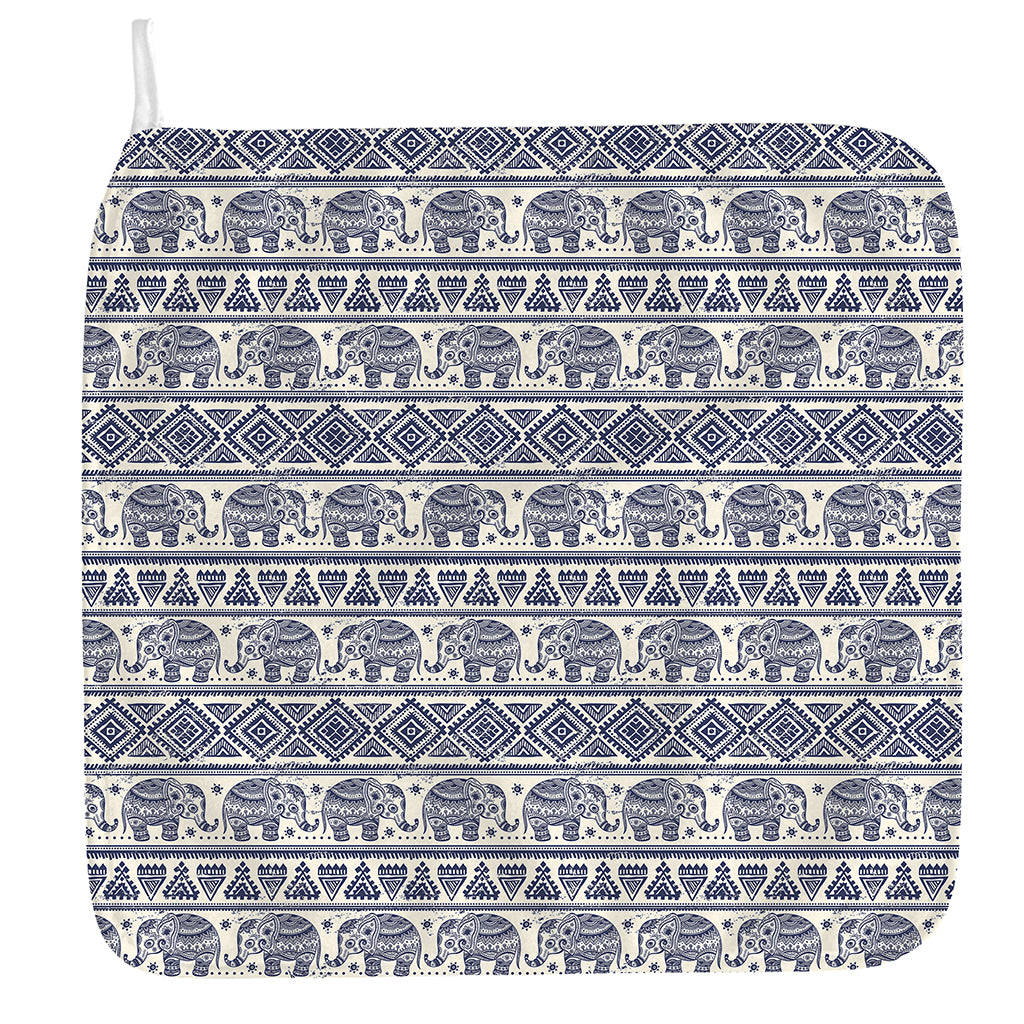 African Tribal Elephant Pattern Print Hand Towel
