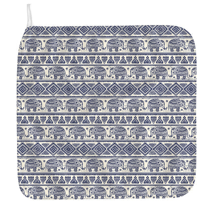 African Tribal Elephant Pattern Print Hand Towel