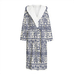 African Tribal Elephant Pattern Print Hooded Bathrobe