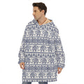 African Tribal Elephant Pattern Print Hoodie Blanket