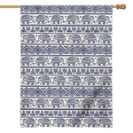 African Tribal Elephant Pattern Print House Flag