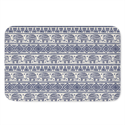 African Tribal Elephant Pattern Print Indoor Door Mat