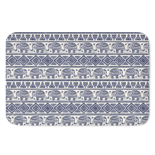 African Tribal Elephant Pattern Print Indoor Door Mat