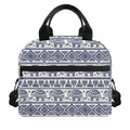 African Tribal Elephant Pattern Print Insulated Lunch Bag