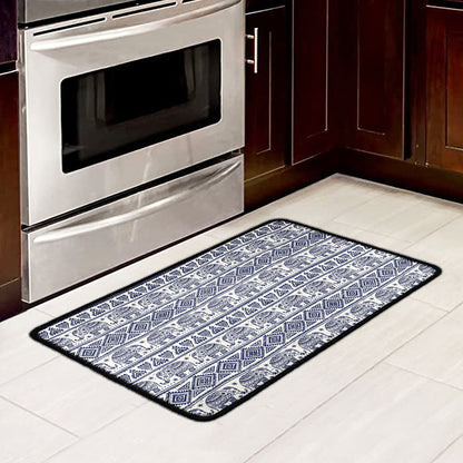 African Tribal Elephant Pattern Print Kitchen Mat