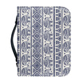 African Tribal Elephant Pattern Print Leather Bible Cover