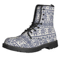 African Tribal Elephant Pattern Print Lace-Up Boots