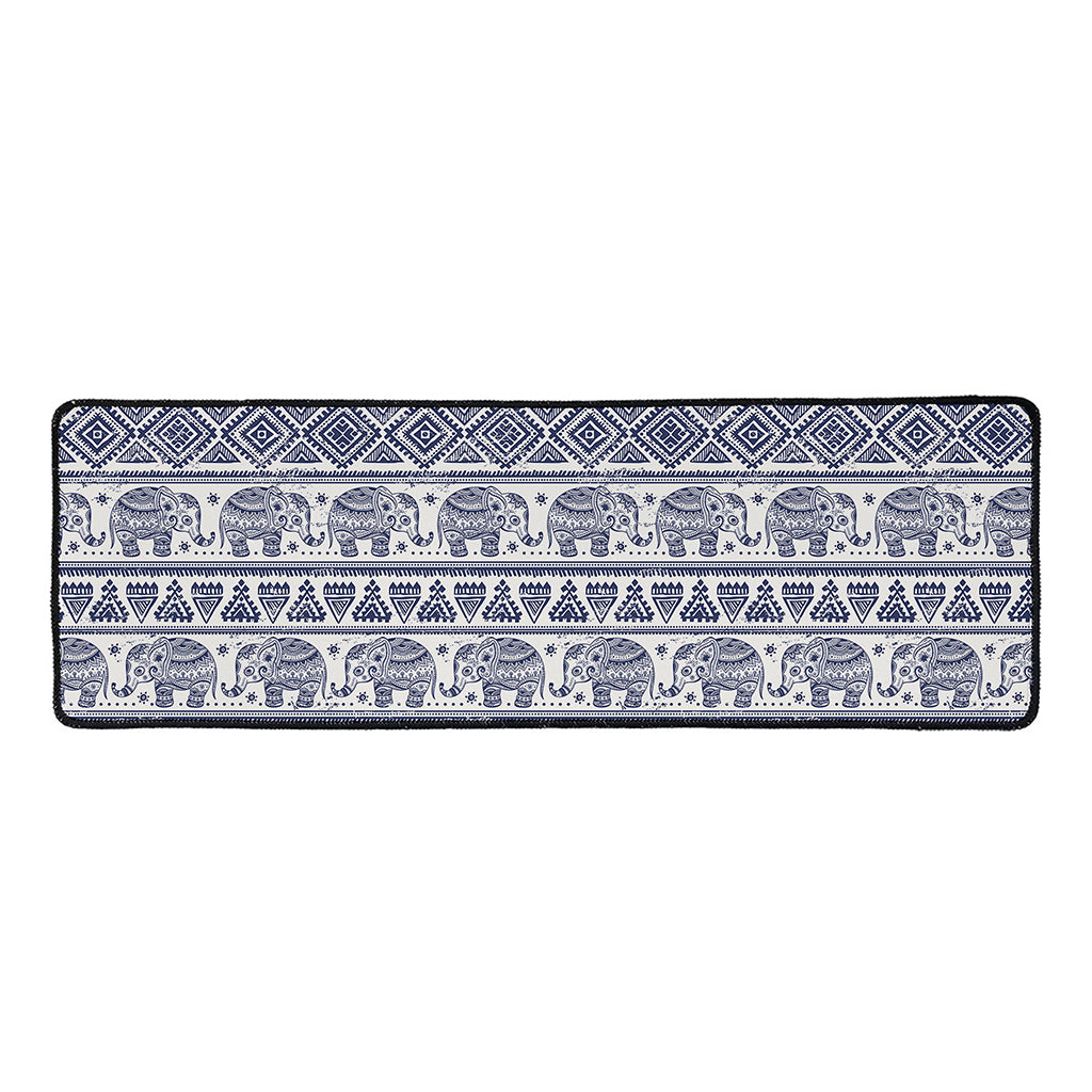 African Tribal Elephant Pattern Print Long Kitchen Mat