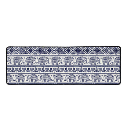 African Tribal Elephant Pattern Print Long Kitchen Mat