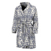 African Tribal Elephant Pattern Print Men's Bathrobe