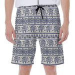 African Tribal Elephant Pattern Print Men's Beach Shorts