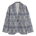 African Tribal Elephant Pattern Print Men's Blazer