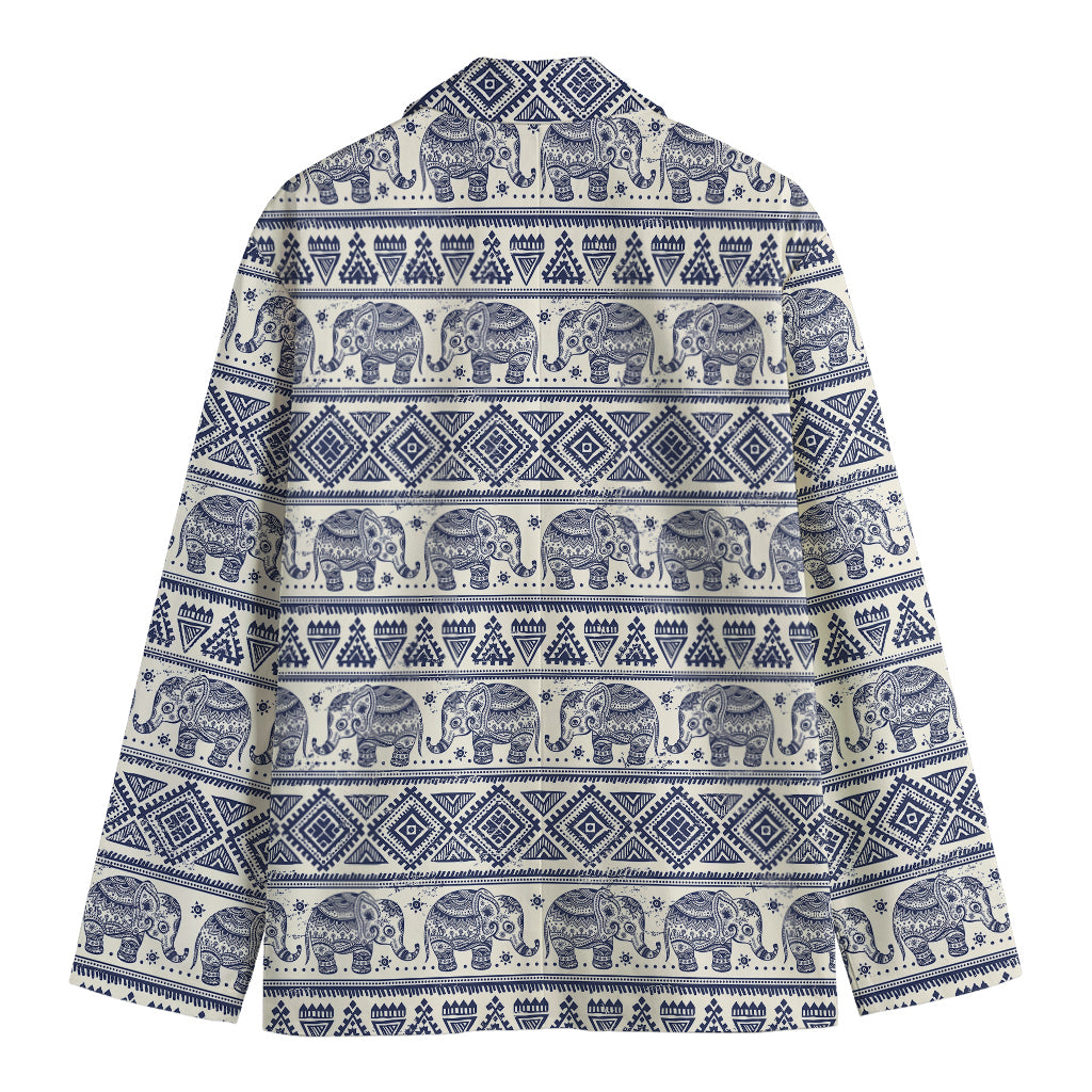African Tribal Elephant Pattern Print Men's Blazer