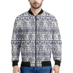 African Tribal Elephant Pattern Print Men's Bomber Jacket