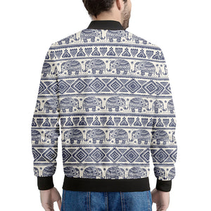 African Tribal Elephant Pattern Print Men's Bomber Jacket