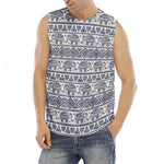 African Tribal Elephant Pattern Print Men's Fitness Tank Top