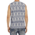 African Tribal Elephant Pattern Print Men's Fitness Tank Top