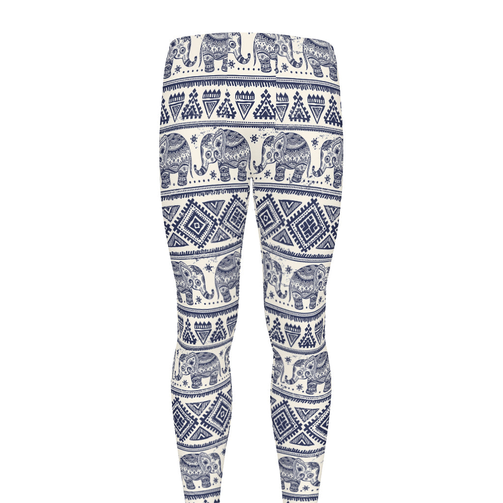 African Tribal Elephant Pattern Print Men's leggings