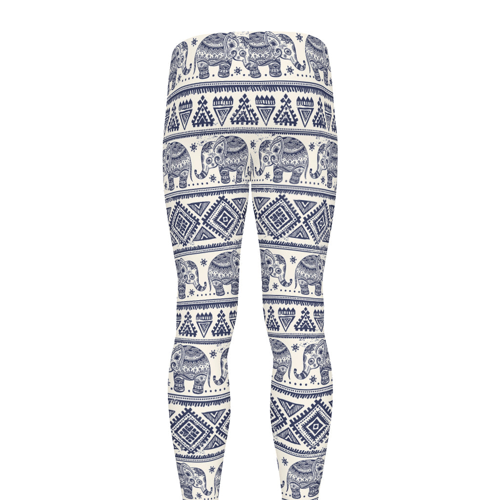 African Tribal Elephant Pattern Print Men's leggings