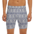 African Tribal Elephant Pattern Print Men's Long Boxer Briefs