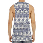 African Tribal Elephant Pattern Print Men's Muscle Tank Top