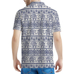 African Tribal Elephant Pattern Print Men's Polo Shirt